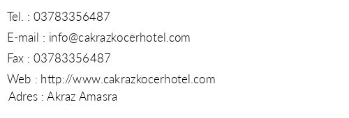 akraz Koer Hotel telefon numaralar, faks, e-mail, posta adresi ve iletiim bilgileri